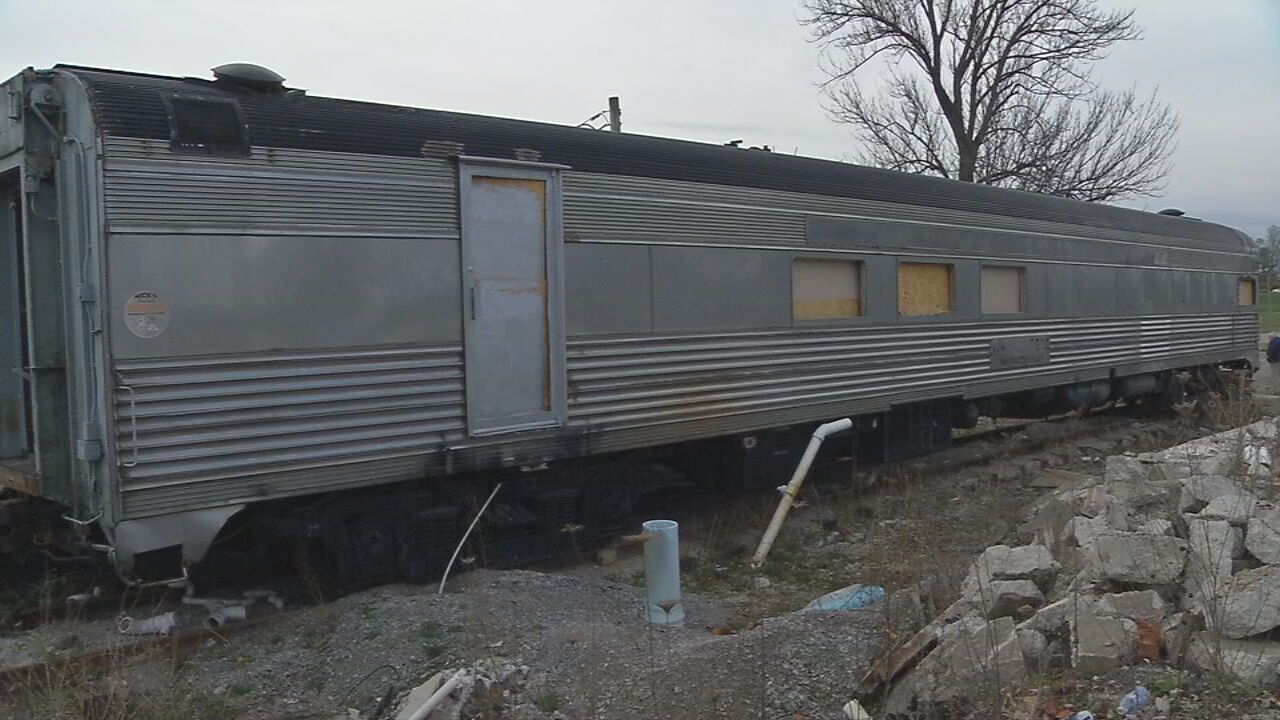 80-year-old train car in Charlestown, Indiana